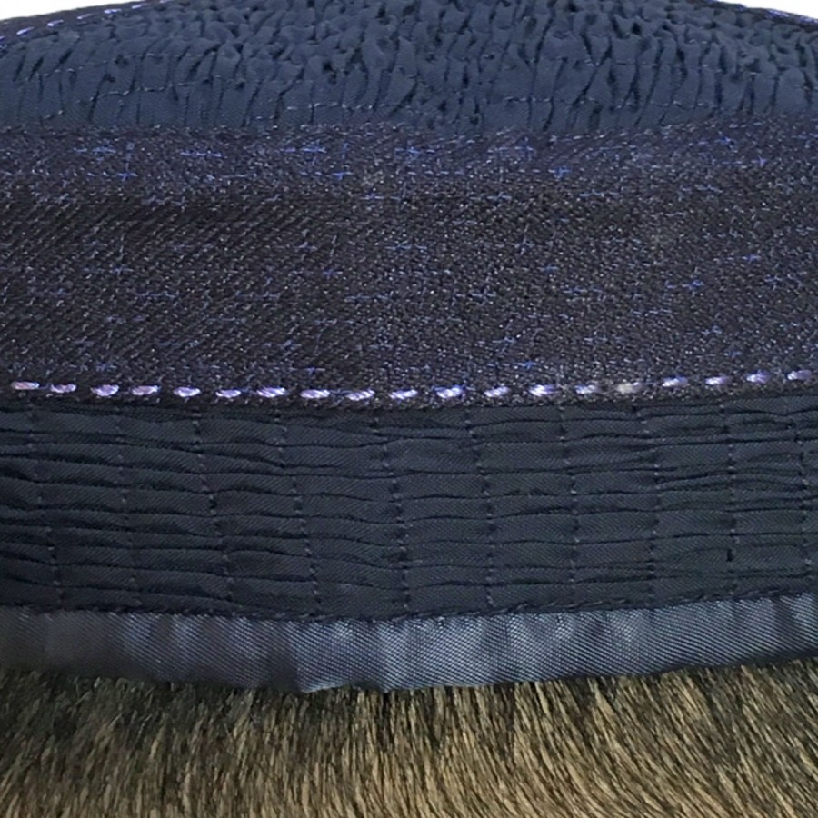 Deep Blue Premium Quality Patched & Pleated ( Namaz Cap)  Cap / Kufi IBZ-001-3